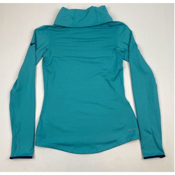 NEW Women's Small NIKE Pro Hyperwarm Infinity Training Longsleeve Top Shirt Turq - Picture 2 of 6
